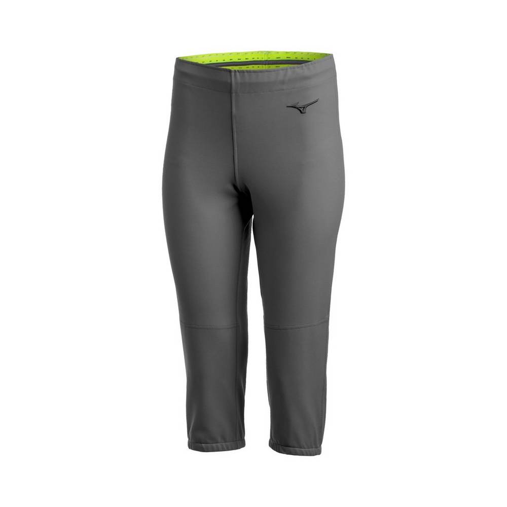 Mizuno Women's Stretch Softball - Unbelted Pants Grey (350629-ZFE)